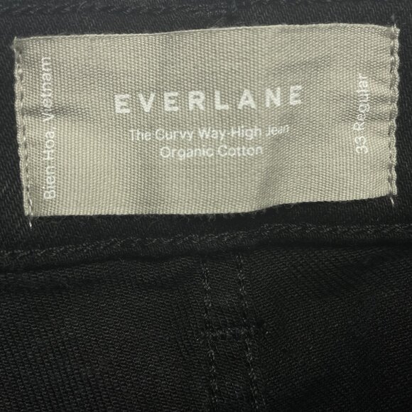 Everlane Curvy Way High Jeans - Coal Black 33 - Picture 11 of 12